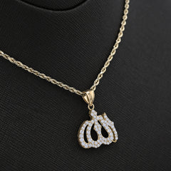 10k Yellow Gold "Allah" Pendant 2.6g Religious Charm For Mens Womens
