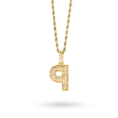 10k Yellow Gold 0.5 CTW Natural Diamond Initial "P" Pendant 2.1g Alphabet Charm