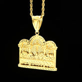 Mens 10k Yellow Gold Apostles Last Supper Pendant 5.7g Religious Charm For Chain