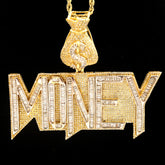 10k Yellow Gold 6.5CTW Natural Diamond 27g Money Pendant Charm