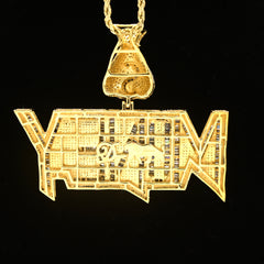 10k Yellow Gold 6.5CTW Natural Diamond 27g Money Pendant Charm