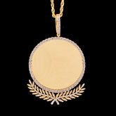 10k Yellow Gold 1.25CTW Natural Round Diamond Picture Memory Pendant 11.8g Charm
