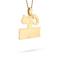 10k Yellow Gold 4.96CTW Pure Diamond "Cash Is King" Pendant Solid Back 37g Charm