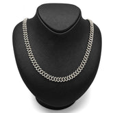 9MM 10k White Gold 18CTW Natural Diamond Cuban Chain 54.1g 22 Inches Necklace