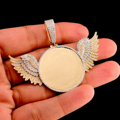 10k Yellow Gold 1.35CTW Natural Round Diamond Picture Memory Pendant 9.3g Charm