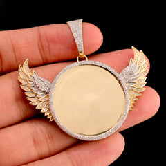 10k Yellow Gold 1.1CTW Natural Round Diamond Picture Memory Pendant 9.2g Charm