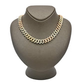 13MM 10k Yellow & Rose Gold 20 Inches 16CTW Natural Diamond Cuban Chain 83gms