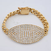 10MM 10k Yellow Gold 70.3g 10.25CTW Natural Diamond ID Plate Cuban Mens Bracelet