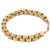 8.5MM 10k Yellow Gold Byzantine Link Mens 9 Inches Bracelet 15.1grams