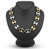 8MM 10k Yellow Gold Byzantine Link Chain Mens 24" Necklace 55.2gms