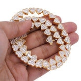 7.5MM 10k Yellow Gold 6.81CTW Natural Diamond Heart Shape Baguette/Round 18" Womens Necklace 35.3gms Chain