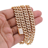 8MM 10k Yellow Gold 10.22CTW Natural Round/Baguette Diamond Cuban Link Chain 22" Mens Necklace 69.9gms