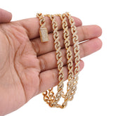 6MM 10k Yellow Gold 8CTW Natural Diamond Infinity Link Chain 24" Necklace 37.5gms