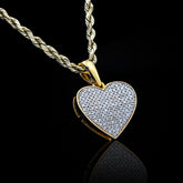 Womens 10k Yellow Gold 0.24CTW Natural Diamond Heart Shaped Pendant 1.9gms Charm