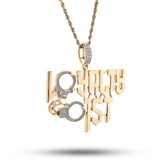 Mens 10k Yellow Gold 1CTW Natural Diamond "Loyalty First" Charm 12.8gms Pendant