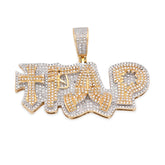 10k Yellow Gold "TRAP" Cross Gun Pendant 1.98CTW Natural Diamond Mens 10gm Charm