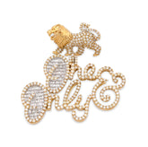 10k Yellow Gold "One & Only" Lion Bail 2.87CT Round/Baguette Diamond 13g Pendant