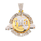 10k Yellow Gold TMD Globe Truck 2 CTW Natural Diamond Charm 28.9gms Mens Pendant
