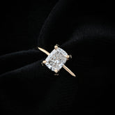 14k Yellow Gold 1CTW Lab Cushion Cut Solitaire Diamond 2.2g Womens Wedding Ring