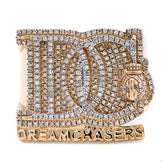 10k Yellow Gold 1.38 CTW Dream Chasers Inital Natural Diamond Money Bag Men Pinky Ring 12.4g