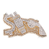 10k Yellow Gold 1.05 CTW "$", "Electric Plug", "Gun" Men Custom Natural Diamond Ring 7.5g