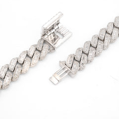 12MM 10k Yellow Gold 20.05 CTW 73.1gms Natural Diamond Cuban Chain 22In Necklace