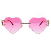 Cartier Glasses 2.5CTW Natural Diamond Pink Heart Yellow Gold Wires C-Decor Glasses 29.7g