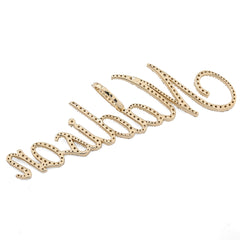 10k Yellow Gold 1.5CTW Natural Diamond Custom "Madison" Name Pendant 5g Charm