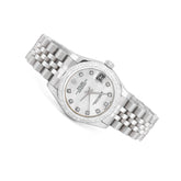 Rolex Datejust 31MM All White MOP Dial Diamond Bezel Jubilee Band Watch