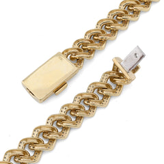 11MM 10k Yellow Gold 6.74CTW Natural Diamond Prong Cuban Chain 63.9gms Necklace