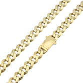 7MM Cuban Link 16.9gms Chain 1/10th 10k Yellow Gold Bonded 925 20 Inch Necklace