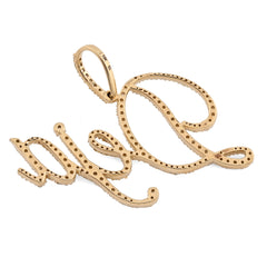 10k Yellow Gold 1CTW Natural Diamond "Deja" Name Letter Pendant 3g Custom Charm