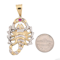 1/10th 10k Gold Bonded 925 2-Tone Scorpio Zodiac Pendant 4.9gm Animal Mens Charm