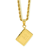 10k Yellow Gold Holy Bible Pendant 2.5g Religious Charm For Mens Womens