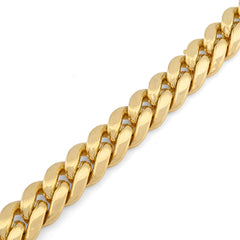 7.5MM Real 10k Yellow Gold Men Solid Cuban Link Bracelet 32.9gms 8 Inches Armlet