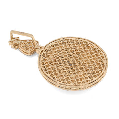 10k Yellow Gold 3.5CTW Round/Baguette Diamond "Forever Rich" Tree Pendant 15.4gm