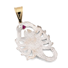 1/10th 10k Gold Bonded 925 2-Tone Scorpio Zodiac Pendant 4.9gm Animal Mens Charm