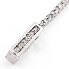 1.5MM 14k White Gold 6.5g 1.25CTW Natural Diamond Heart Tennis Bracelet 7 Inches