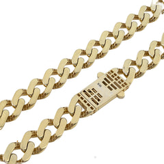 12MM 1/10th 10k Yellow Gold Bonded 925 Cuban Link Chain 22 Inch 42.3gms Necklace