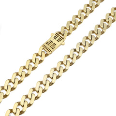 7MM Cuban Link 16.9gms Chain 1/10th 10k Yellow Gold Bonded 925 20 Inch Necklace