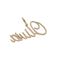 Fine 10k Yellow Gold 1CTW Natural Diamond Name "Olivia" Letter Pendant 3g Charm