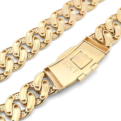 12MM 10k Yellow Gold 20.05 CTW 73.1gms Natural Diamond Cuban Chain 22In Necklace