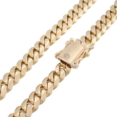 For Mens 10MM Real 10k Yellow Gold Cuban Chain 150grams 22 Inch Necklace