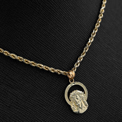 Pure 10k Yellow Gold Womens Jesus Pendant Religious 0.9g Charm