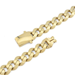 7MM Cuban Link 16.9gms Chain 1/10th 10k Yellow Gold Bonded 925 20 Inch Necklace