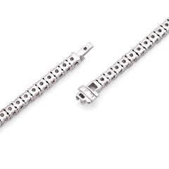 2.7MM 925 Sterling Silver 9 CTW Lab Diamond Tennis Chain 16 Inch 18.2gm Necklace
