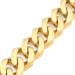 10MM 10k Yellow Gold 41.4g 5.47CTW Natural Round/Baguette Diamond Cuban Bracelet