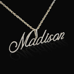10k Yellow Gold 1.5CTW Natural Diamond Custom "Madison" Name Pendant 5g Charm