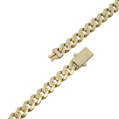 10MM Cuban Link Chain 24Inch Necklace 40.2gms 1/10th 10k Yellow Gold Bonded 925