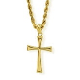 10k Yellow Gold Unisex Adults Cross Pendant Religious 0.5g Charm